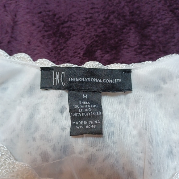 INC INTERNATIONAL CONCEPTS White Lace Tank - Picture 4 of 5